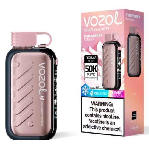 Vozol Gear Ice & Sweet 50000 Strawberry Banana Smaak - Vozol Vape Nederland Vozol Gear Ice & Sweet 50000 Strawberry Banana Smaak - Vozol Vape Nederland