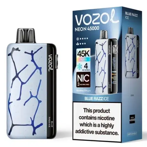 Vozol Neon 45000 Blue Razz Ice Smaak - Vozol Vape Nederland Vozol Neon 45000 Blue Razz Ice Smaak - Vozol Vape Nederland