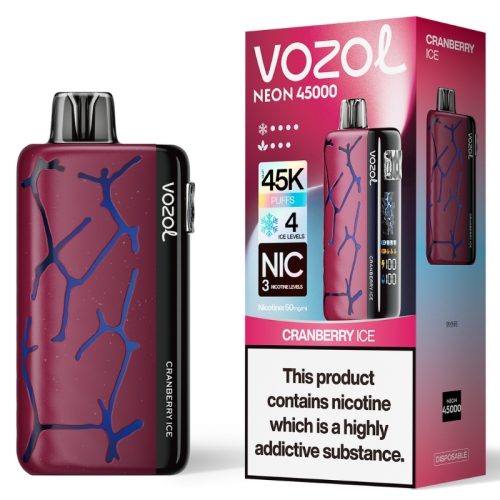 Vozol Neon 45000 Cranberry Ice Smaak - Vozol Vape Nederland Vozol Neon 45000 Cranberry Ice Smaak - Vozol Vape Nederland