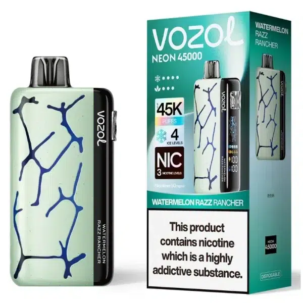 Vozol Neon 45k Watermelon Razz Rancher Smaak - Vozol Vape Nederland Vozol Neon 45k Watermelon Razz Rancher Smaak - Vozol Vape Nederland